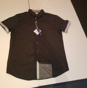 XL Black Short Sleeve Dress Shirt